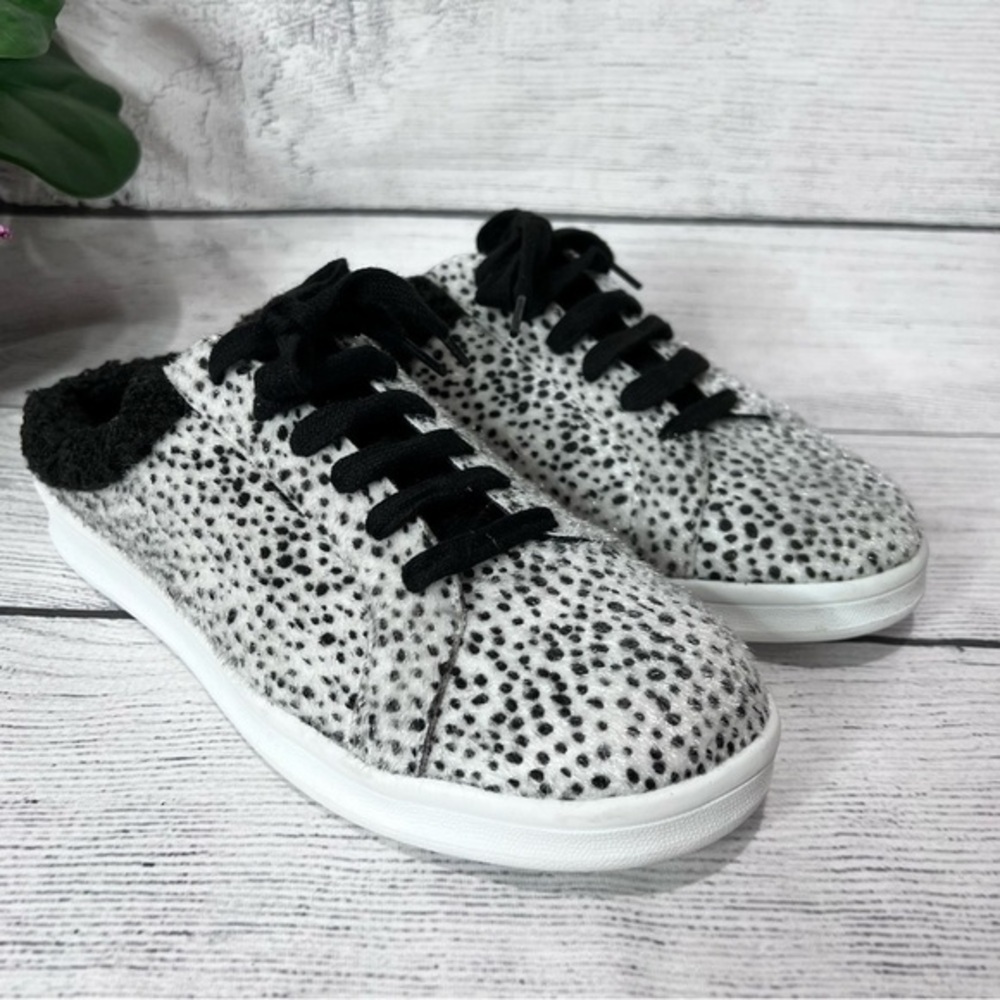 RAMPAGE Fleece Trim Lace-up Open Back Sneaker Size 8